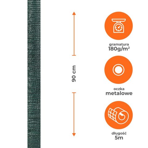 Mata tkanina osłonowa DECO GREEN 0,9x5m zielona